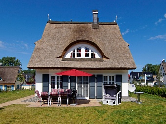 Terrassenansicht vom Ferienhaus Romy